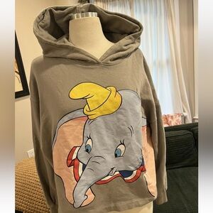 RARE FIND 100% Authentic ZARA Dumbo @ Disney cropped hooded Sweatshirt Size: M